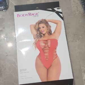 Body Rage Curve Red Seamless Bodysuit